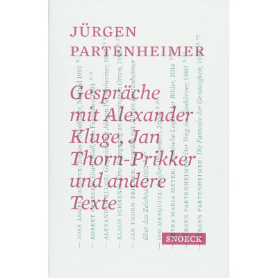 Conversations with Jurgen Partenheimer and other texts