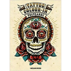 Tattoo Colour-In Postcards