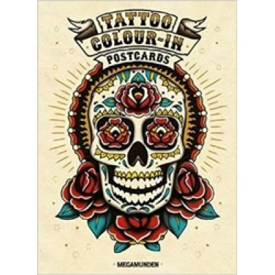 Tattoo Colour-In Postcards